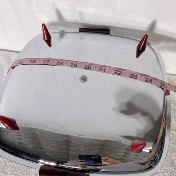 Vintage Glo Hill Gourmates Two Tier Chrome Serving Tray With Bakelite Handles - Picture 15 of 15